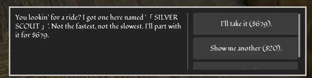 Bridger Western Legendary/Mythical horse confirmation prompt